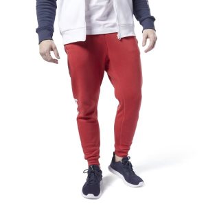 Spodnie Męskie Reebok Training Essentials Logo Jogger Czerwone PL 19DTHCG